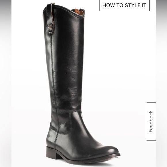 Frye Melissa Button Leather Tall Riding Boots - Picture 2 of 9